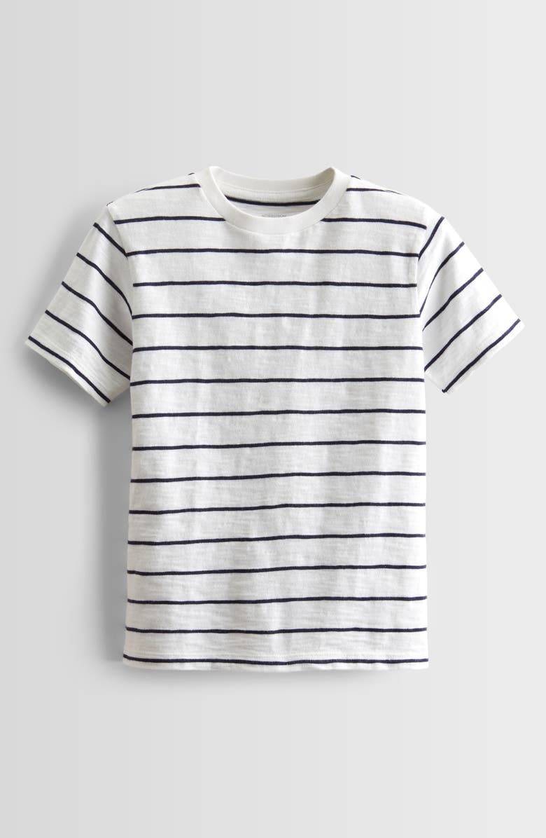 Nordstrom Kids' Stripe Cotton T-Shirt, Main, color, White- Navy Agatha Stripe