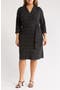 Plaid Long Sleeve Wrap Dress