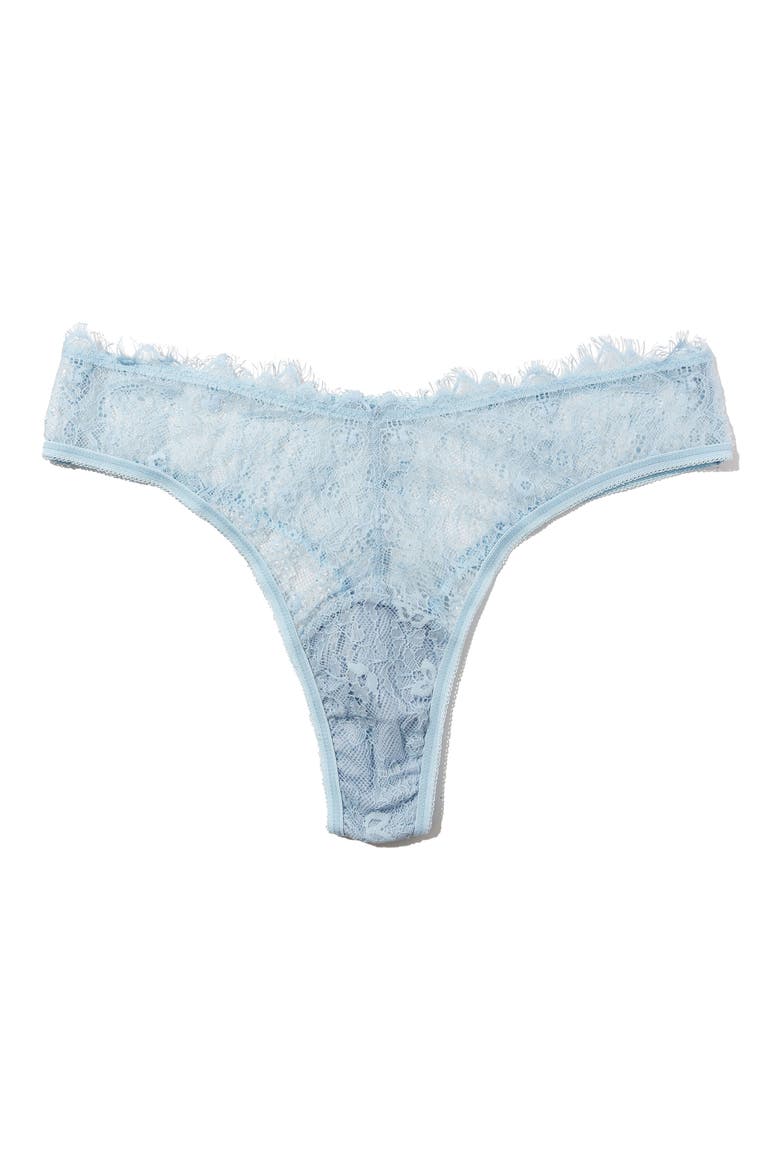 Sheer Seduction Natural Rise Thong, Alternate, color, TOUCH THE SKY BLUE