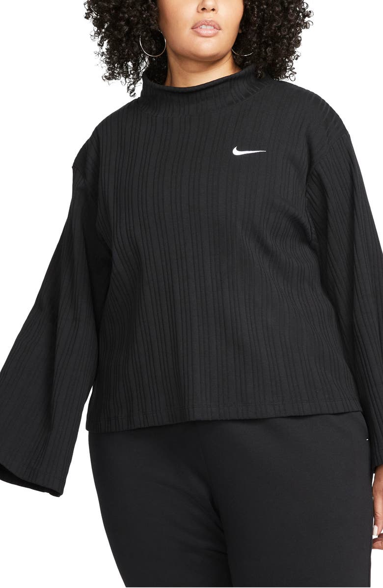 Nike Rib Mock Neck Sweatshirt, Main, color, 