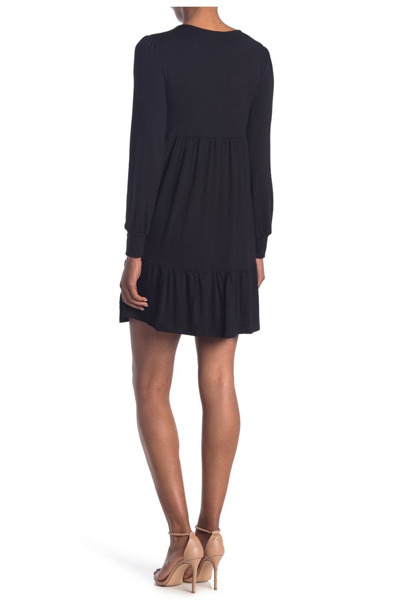 RD Style V-Neck Long Sleeve Tiered Dress, Alternate, color, 