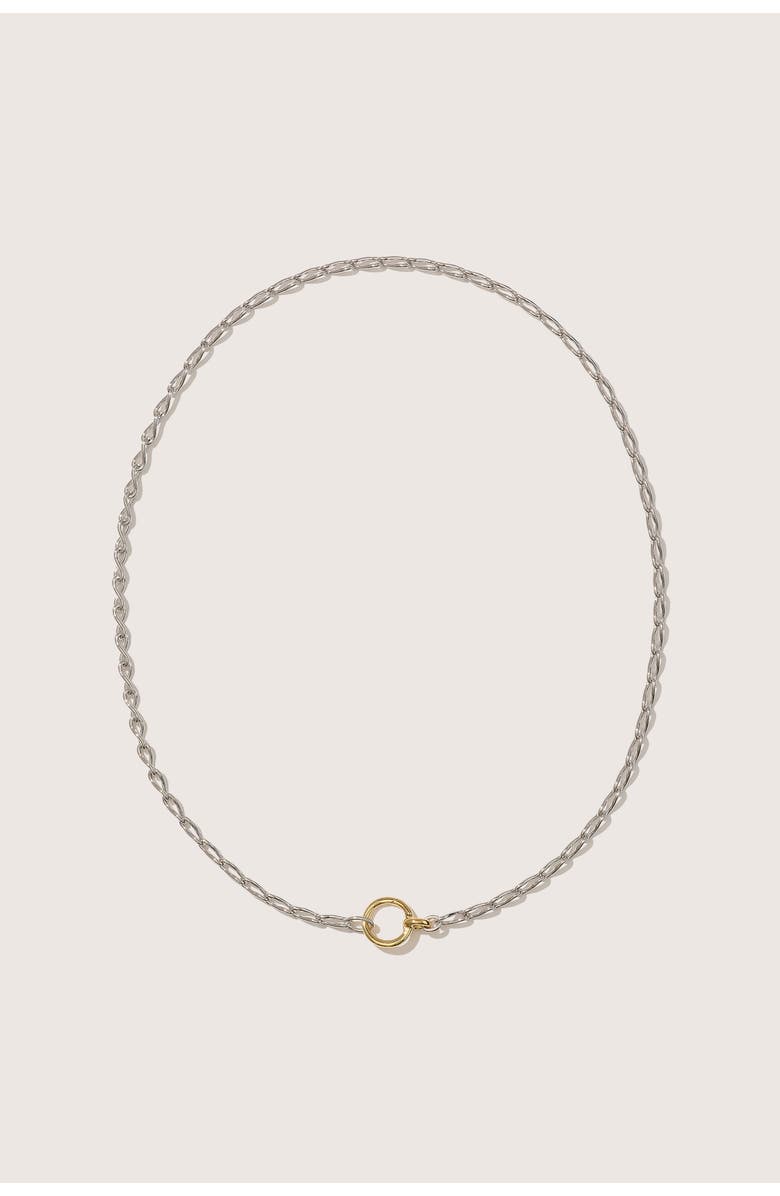 Otiumberg Sterling Silver and 14kt Gold Vermeil Eternal Link Up Necklace, Main, color, Silver