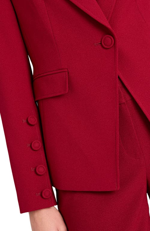Tahari Asl Plus Size Long-sleeve One-button Blazer In Red