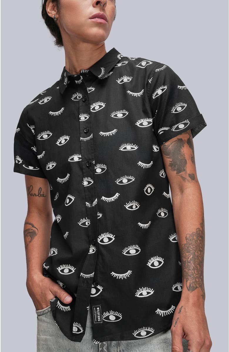 WILDFANG The Essential Button Up, Main, color, Wink Black