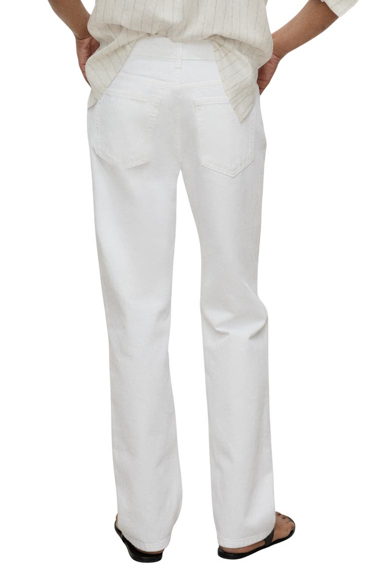 Straight Leg Jeans, Alternate, color, WHITE