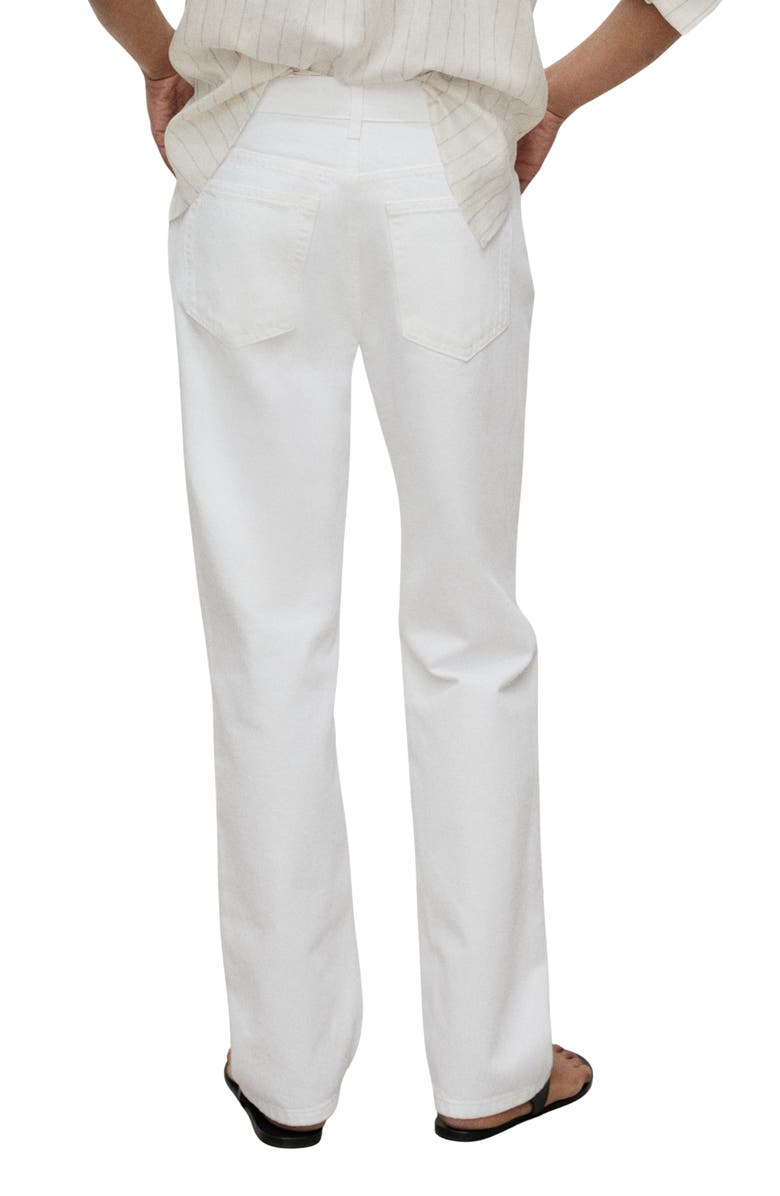 MANGO Straight Leg Jeans, Alternate, color, White