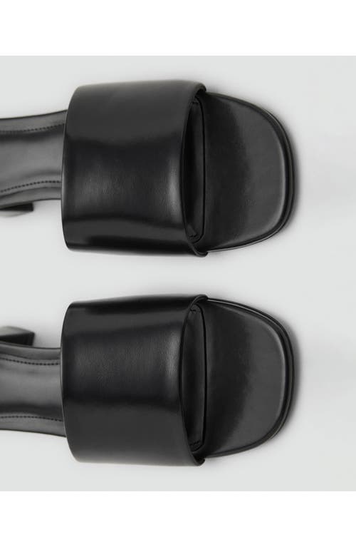 Mango Slide Sandal In Black