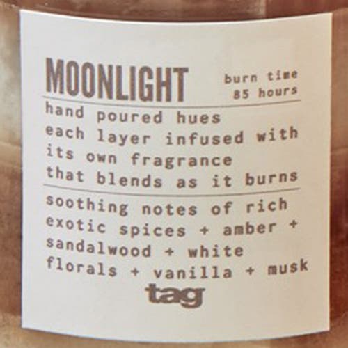 Tag Moonlight Themed Scented Paraffin Wax Pillar Candle Large In Brown