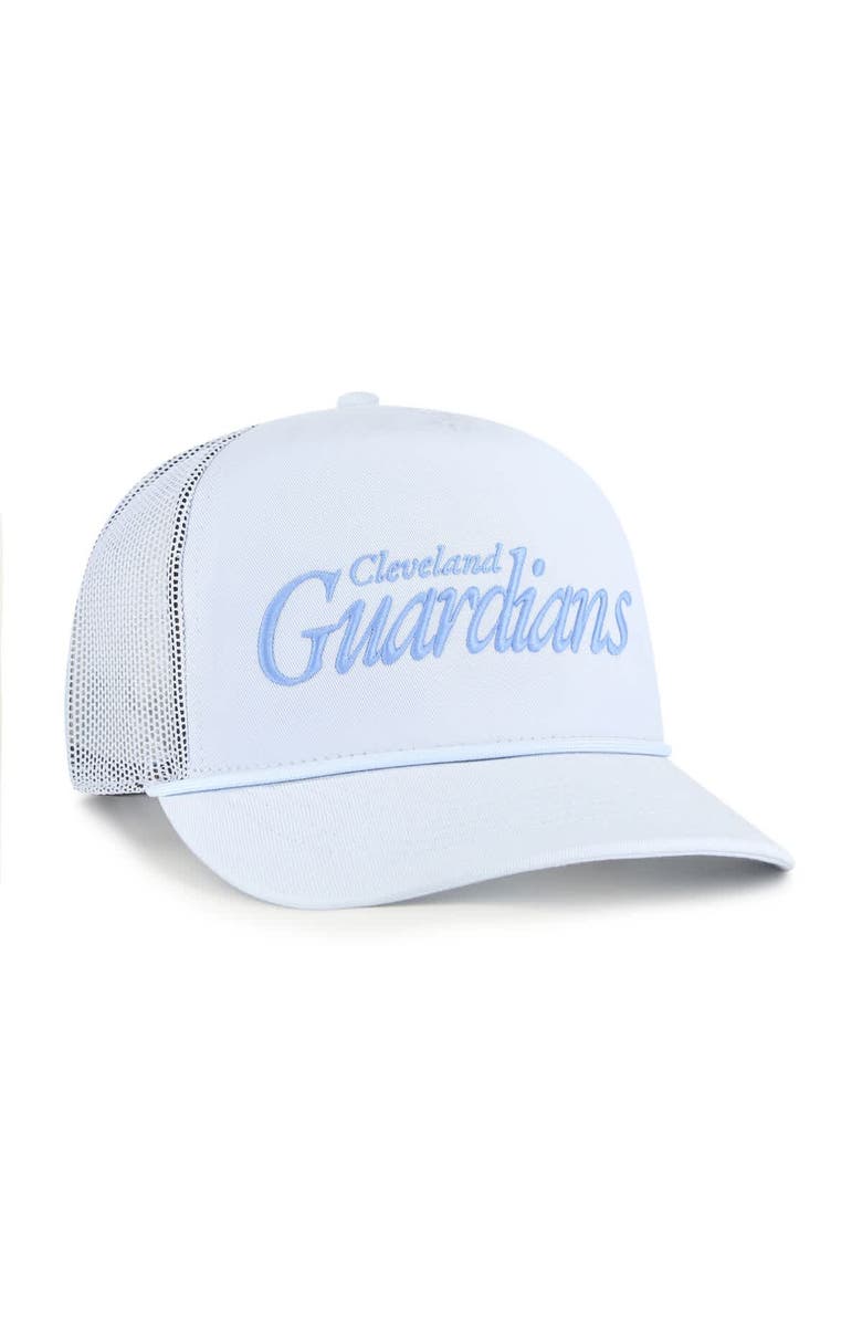 '47 Men's '47 Light Blue Cleveland Guardians Foundation Script Hitch Adjustable Trucker Hat, Alternate, color, Light Blue