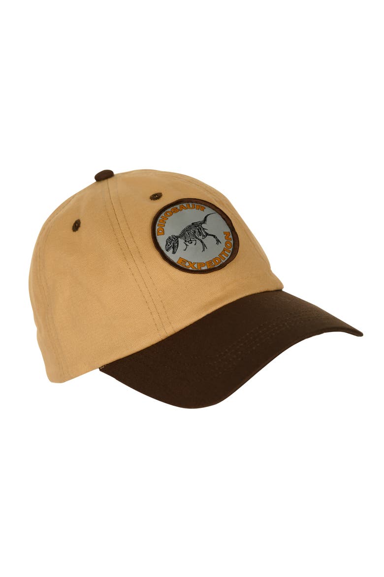 Kids Dinosaur Cap, Main, color, Brown