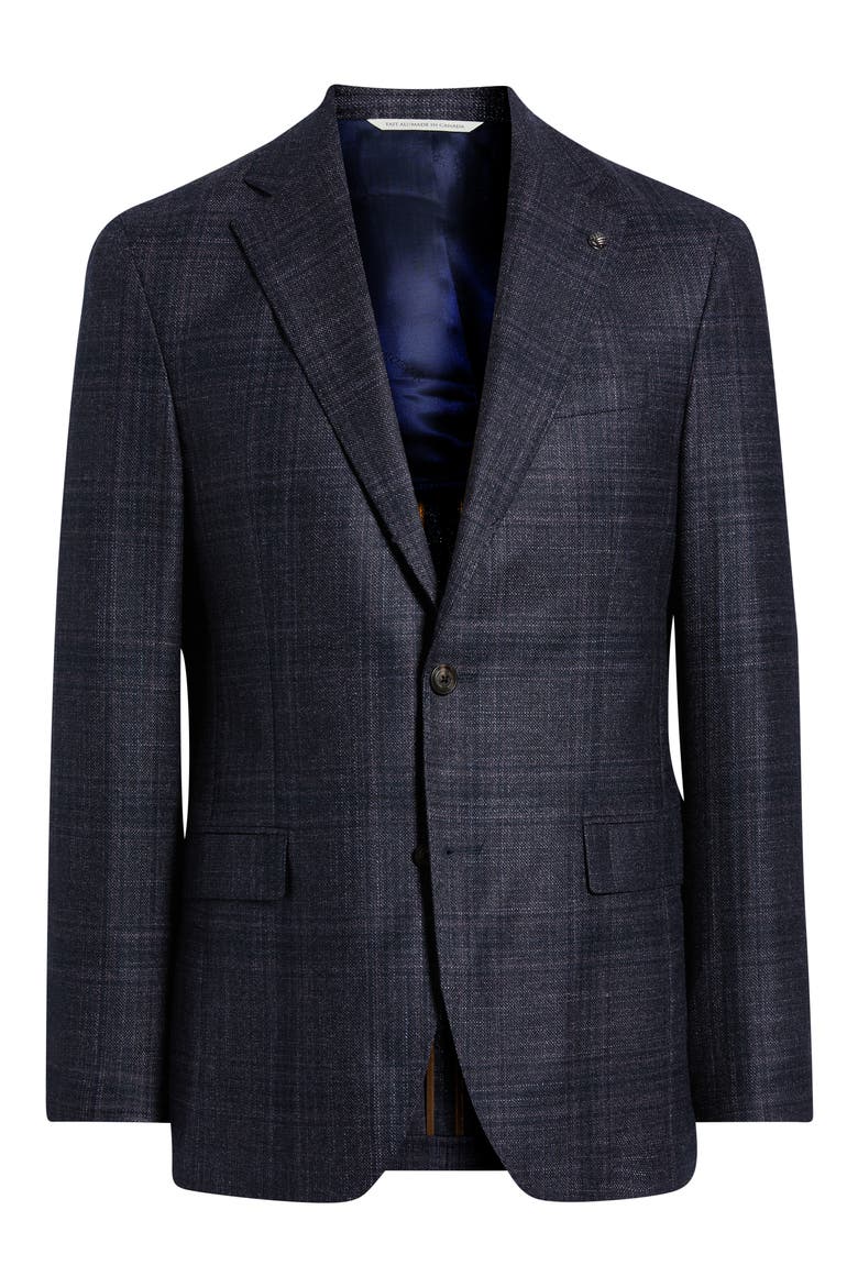 McAllen Plaid Wool Blend Sport Coat, Alternate, color, DEEP PURPLE