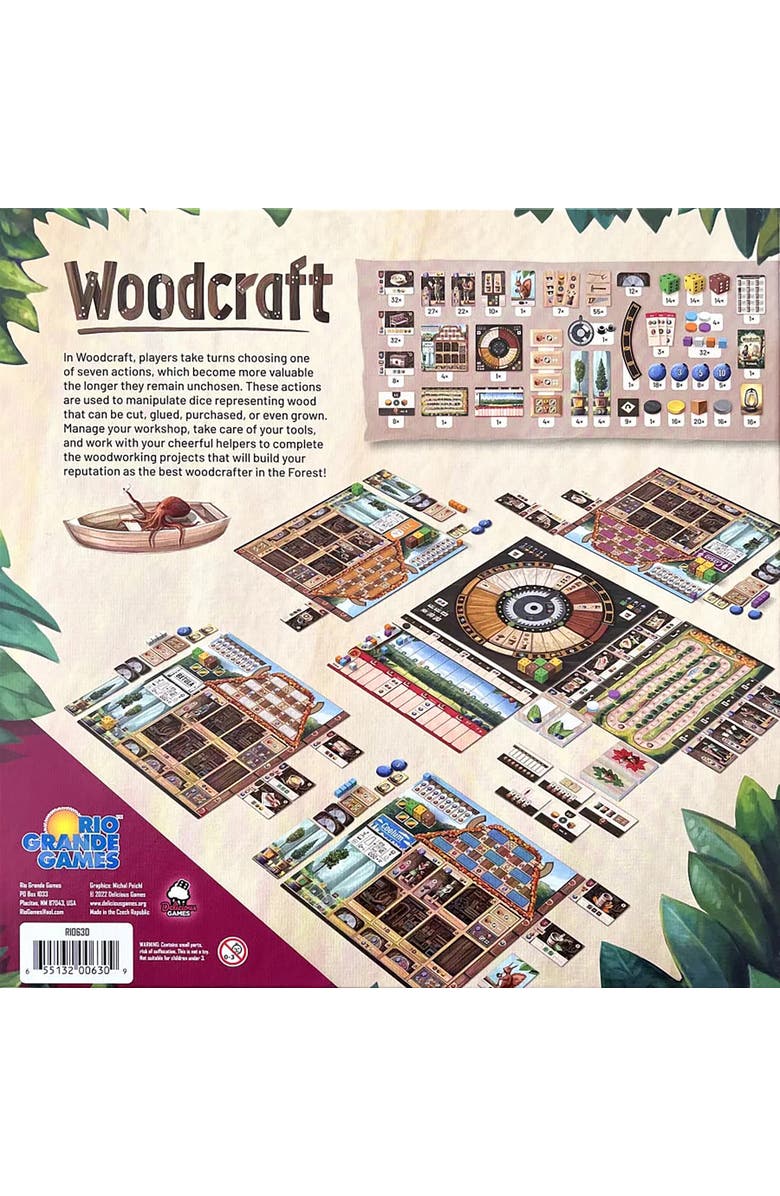 RIO Grande Games ACH Woodcraft Workshop Management Game, Alternate, color, Multicolored