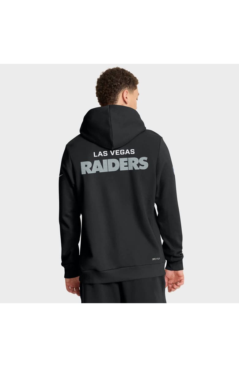 Nike Men's Nike Black Las Vegas Raiders Sideline Standard Issue Initial Home Dri-FIT Hoodie, Alternate, color, Black