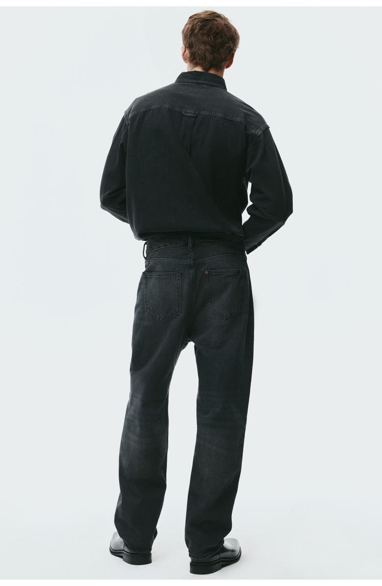 H&M Houston loose jeans, Alternate, color, Washed Black