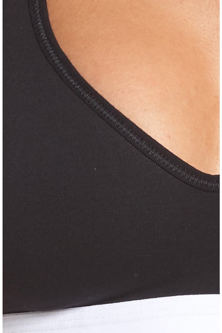 Modern Collection Cotton Blend Padded Bralette, Alternate, color, BLACK
