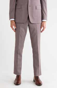 Houndstooth Wool Blend Pants