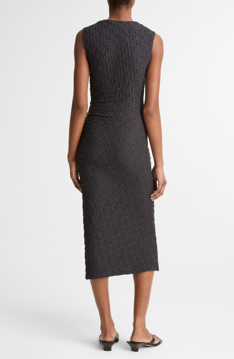 Vince Textured Ruched Side Strapless Dress, Alternate, color, Ink