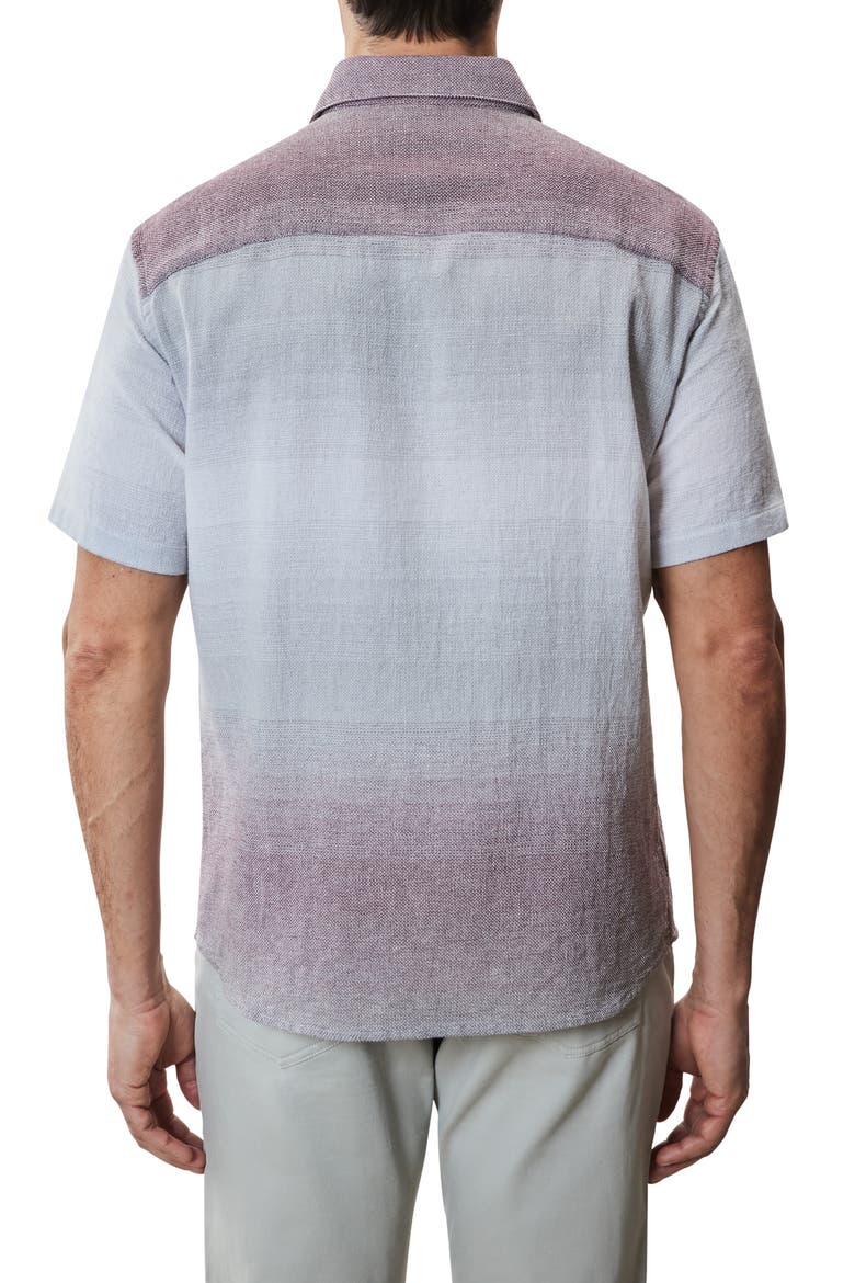 Tiffin Short Sleeve Woven Button-Up Shirt, Alternate, color, PURPLE