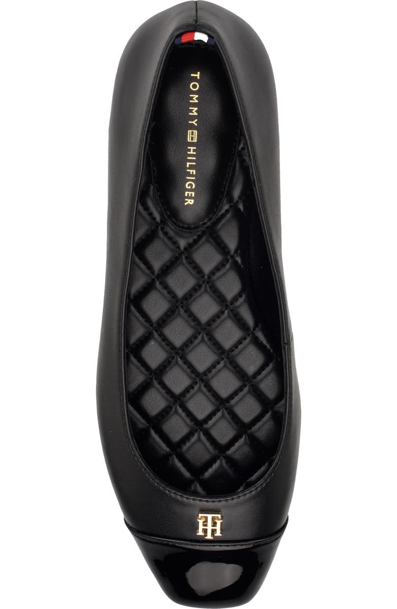 Tommy Hilfiger Bekim Cap Toe Flat, Alternate, color, Black