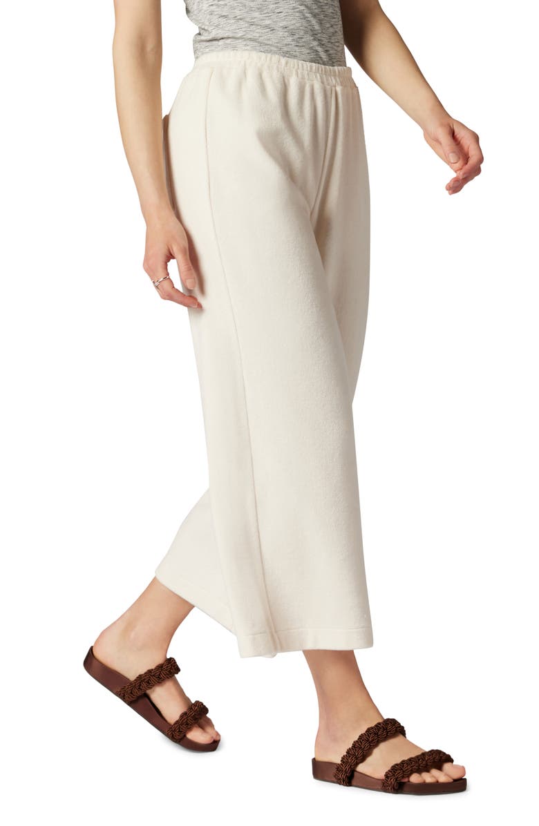 Joie Arden Terry Wide Leg Pants, Alternate, color, Porcelain