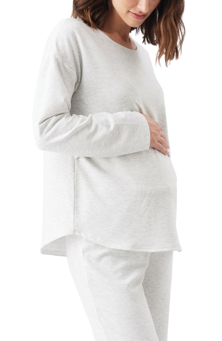 Ripe Maternity Super Soft Nursing Top, Alternate, color, Silver Marle