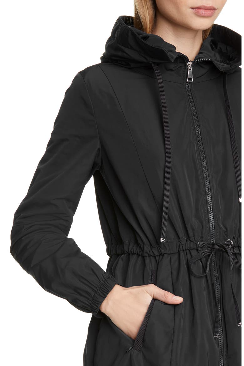 Topaz Hooded Rain Jacket, Alternate, color, BLACK