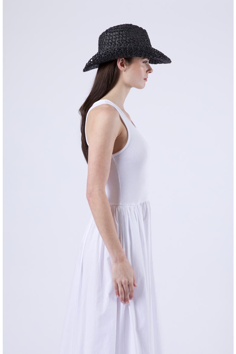 Winona Packable Crochet Fedora, Alternate, color, BLACK