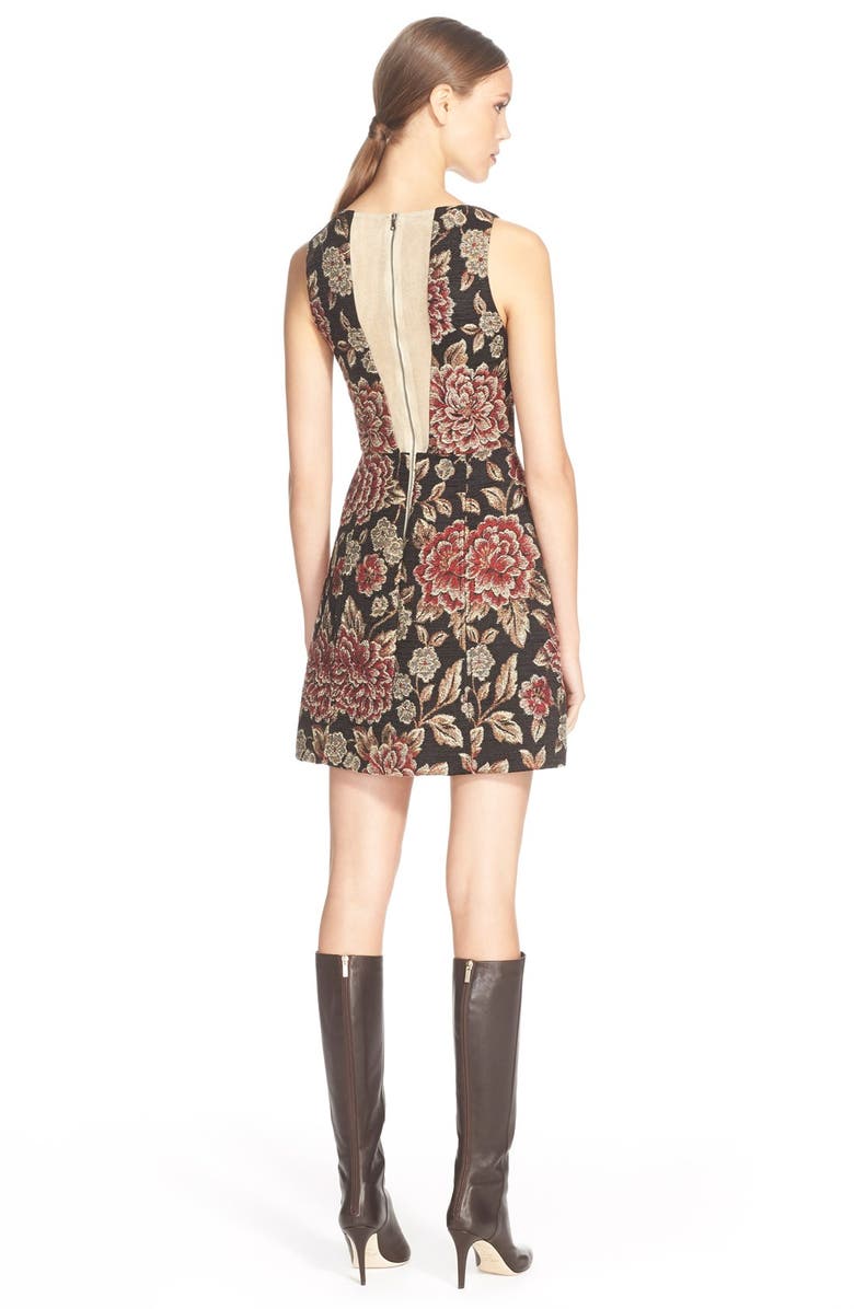 Alice + Olivia 'Darla' Bateau Neck Fit & Flare Dress, Alternate, color, 