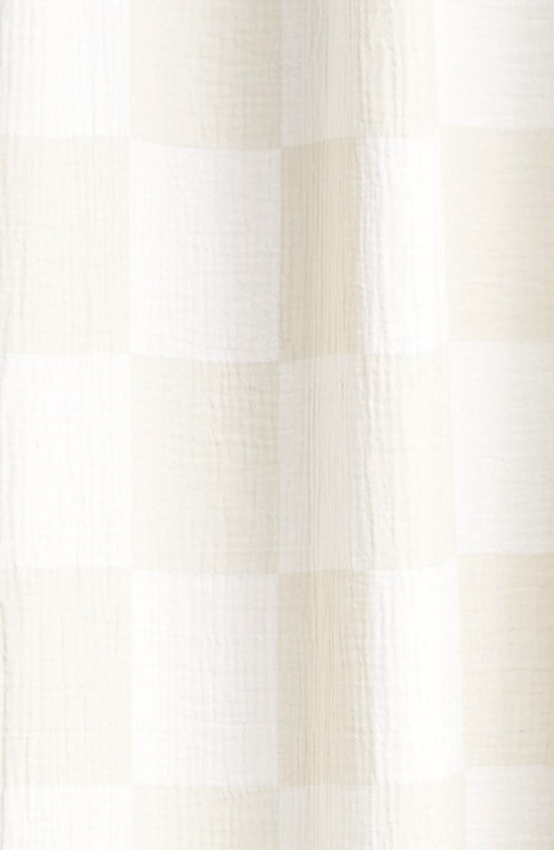 Parachute Check Cotton Gauze Shower Curtain, Alternate, color,