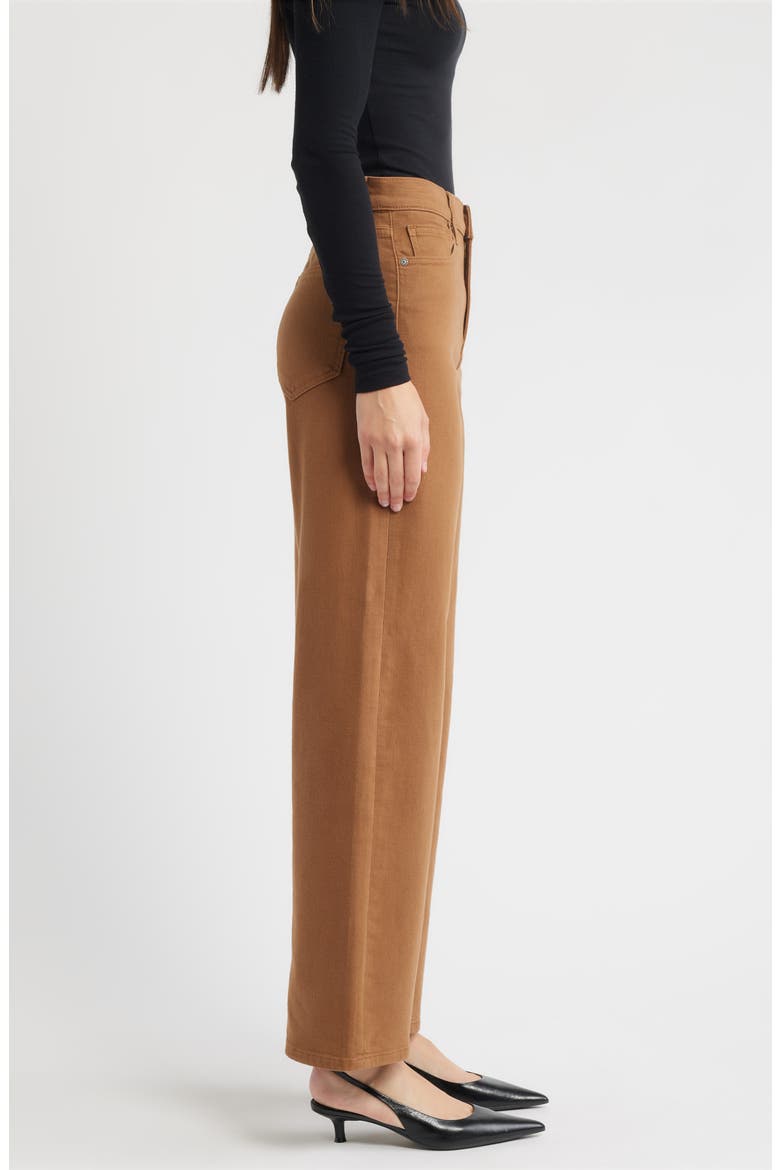 High Waist Relaxed Straight Leg Dad Jeans, Alternate, color, RUST