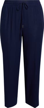 Jones New York Tie Waist Linen Blend Pants