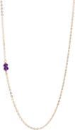 Nashelle Semiprecious Stone Station Chain Necklace