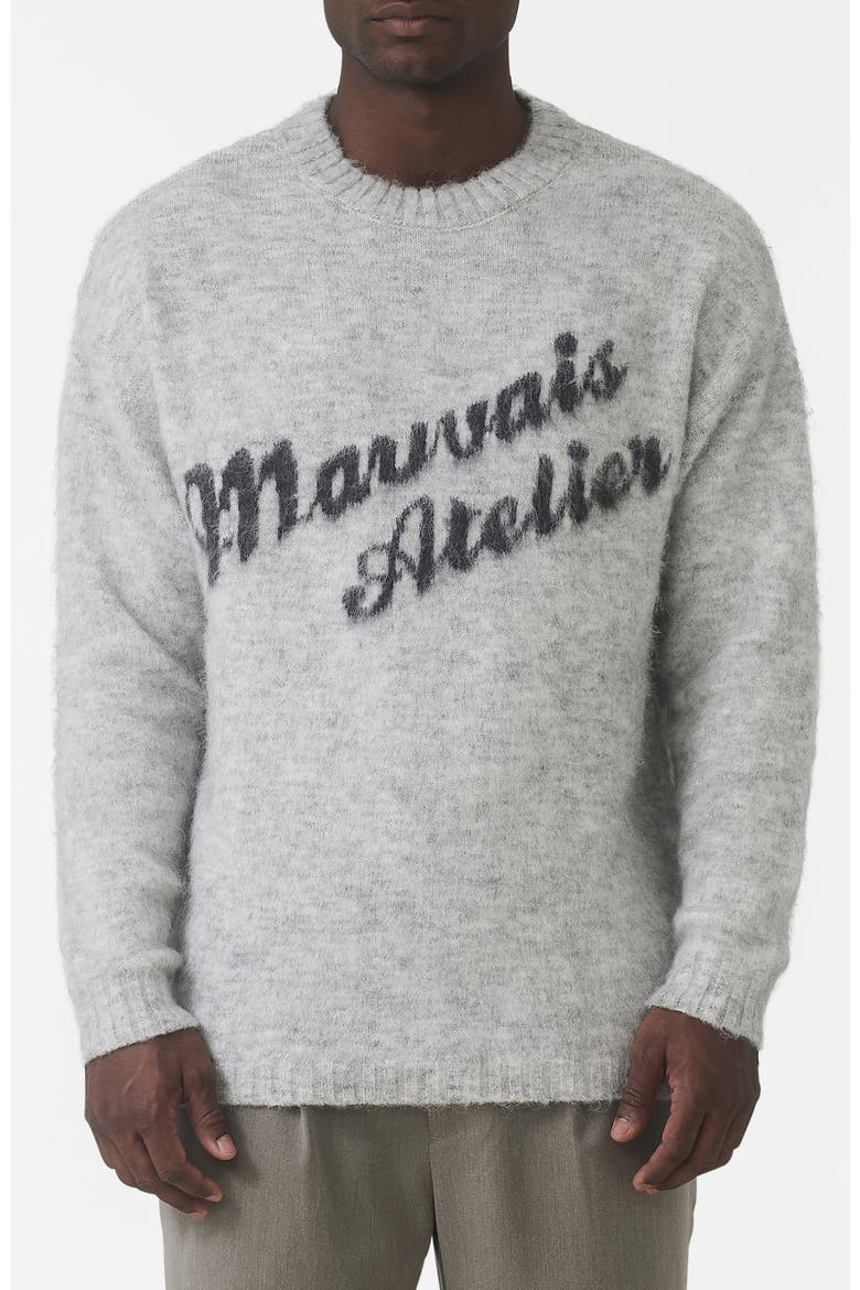 Atelier Oversized Brushed Knit sweater, Main, color, Medium Grey
