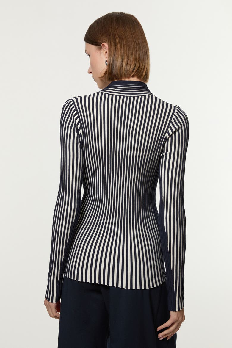 Petite Sculpted Knitted Top, Alternate, color, Navy
