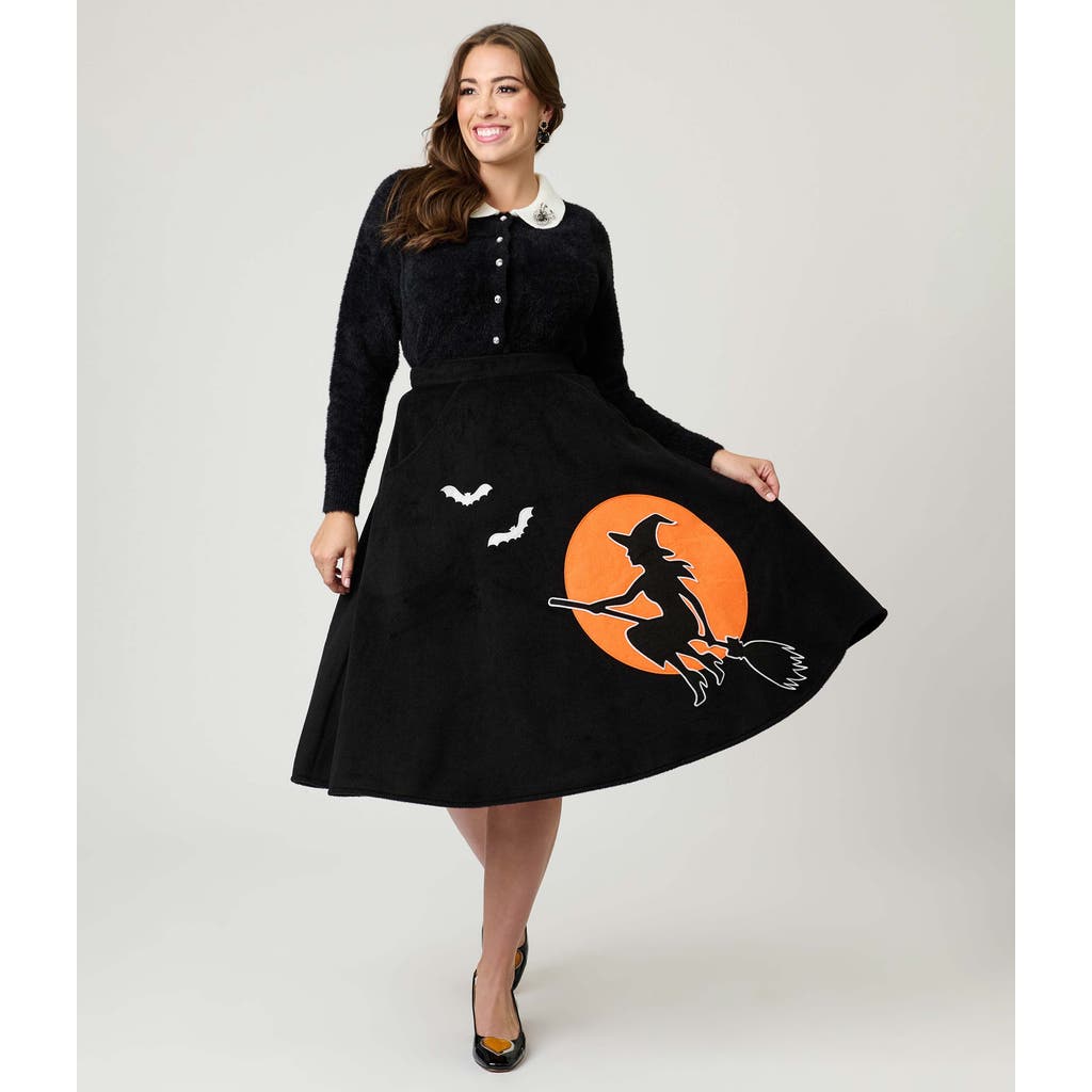 Unique Vintage High Waist Soda Shop Swing Skirt In Multi