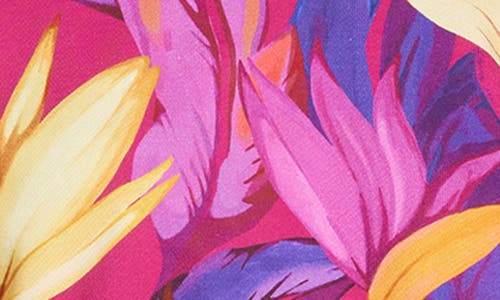 Adidas X Farm Rio X Farm Rio Cotton Graphic Hoodie In Bold Pink/yellow/fuchsia
