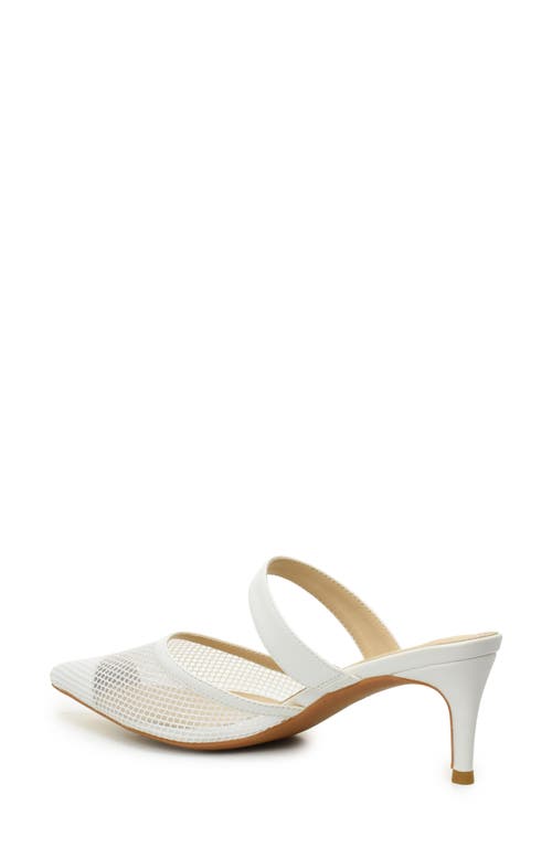 Nicole Miller Mesh Mule In White
