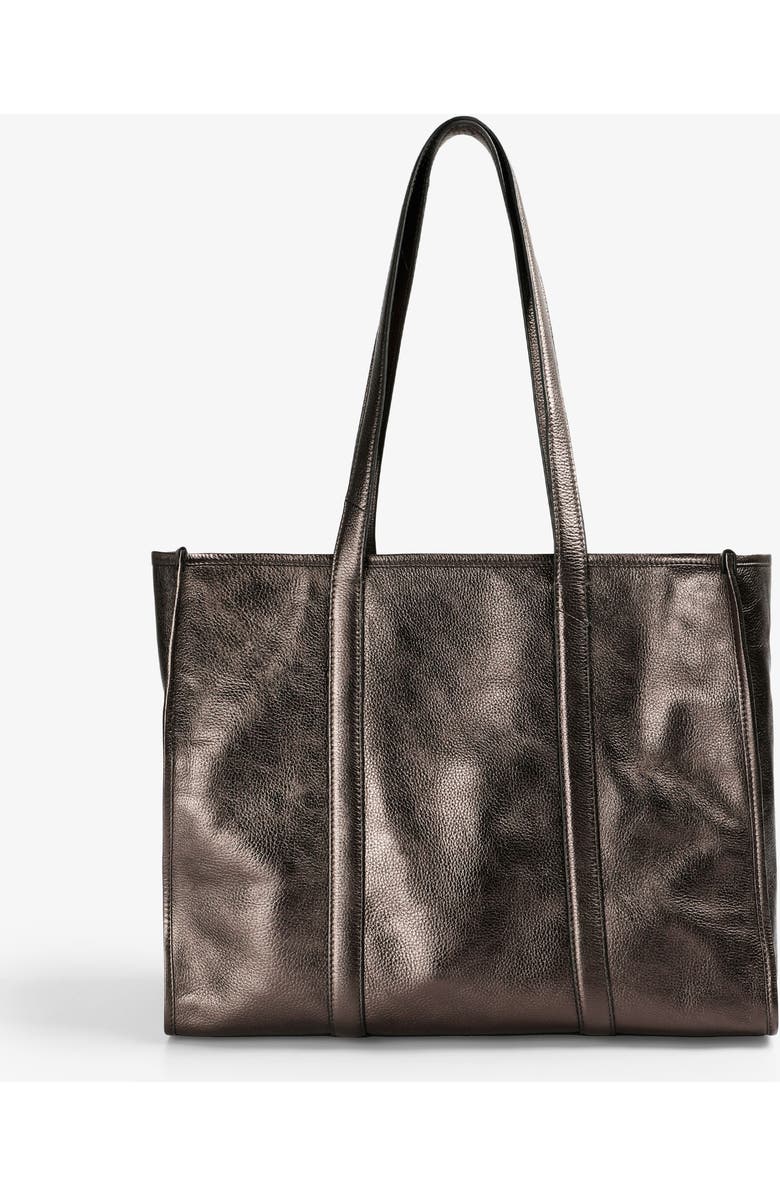 Scalpers Shoppermetallic Bag, Alternate, color, Bronze