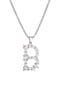 Mixed Crystal Initial Pendant Necklace