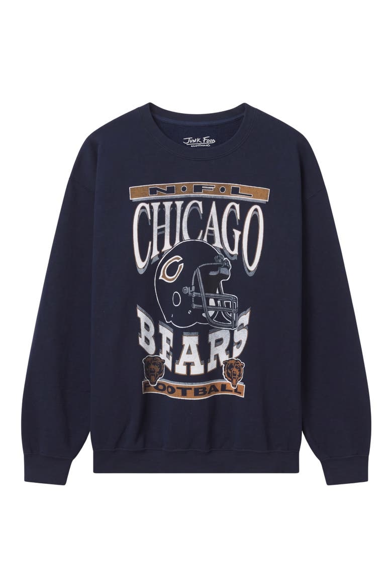 Chicago Bears Helmet Crewneck Sweatshirt, Main, color, TRUE NAVY