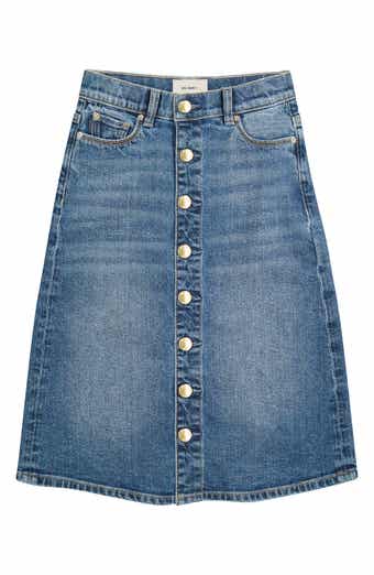 Kids' Jenny Button Front Denim Midi Skirt