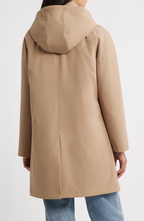 London Fog Heritage Bonded Trench Raincoat With Removable Hood In Brown