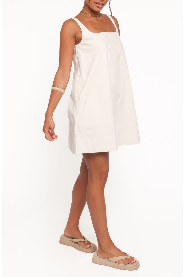 Kora Trapeze Cotton Minidress, Alternate, color, CHALK WHITE