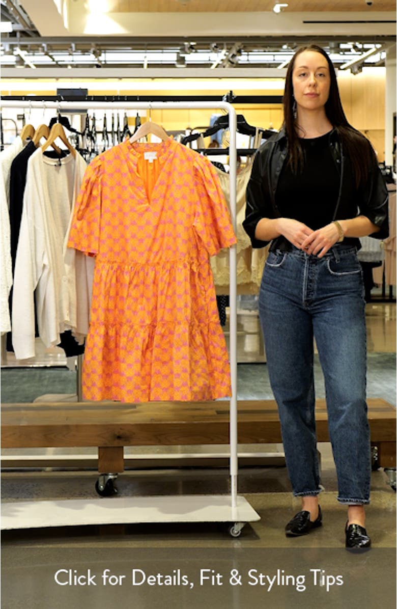 Floral Dixie Tiered Cotton Dress, sales video thumbnail