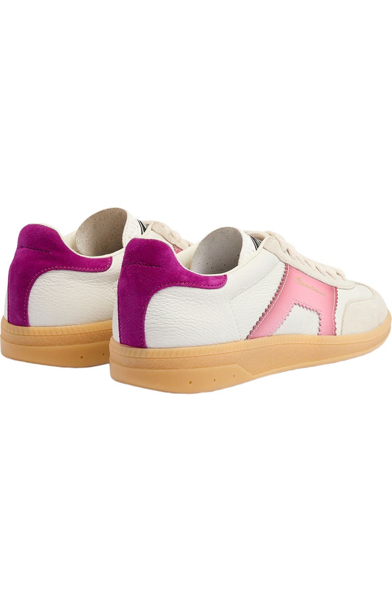 Santoni Women's leather and suede DBS Oly sneaker, Alternate, color, Purple