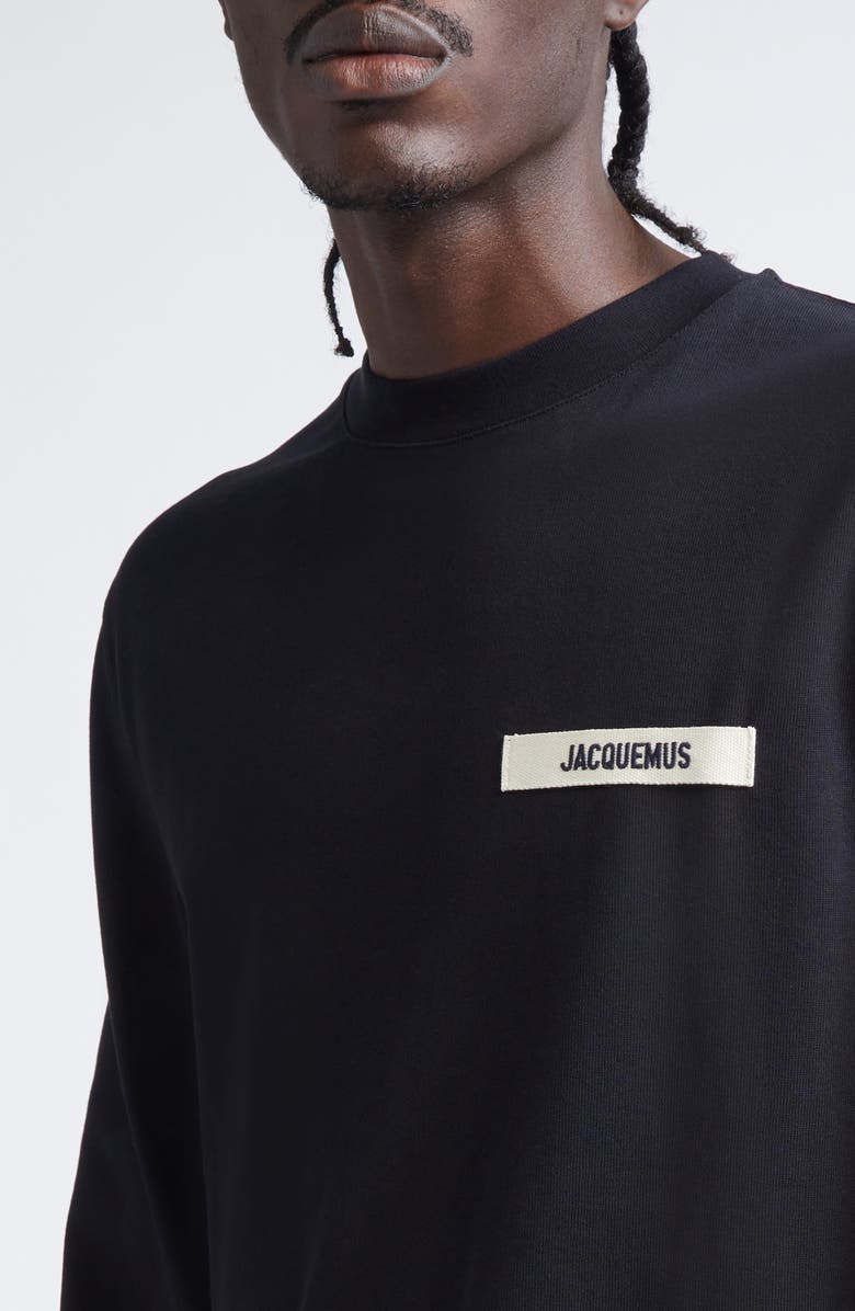Jacquemus Le T-Shirt Gros Grain T-Shirt, Alternate, color, Black