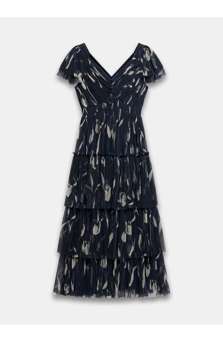 MINT VELVET Ruffle Maxi Dress, Alternate, color, Navy