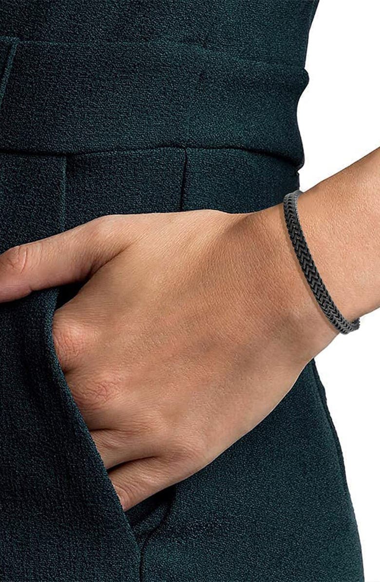 GEOFFREY BEENE Franco Chain Bracelet, Alternate, color, Black