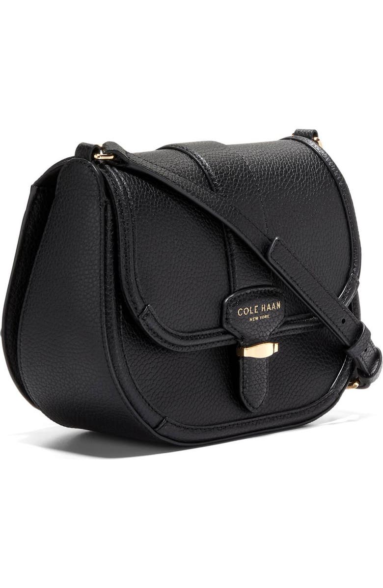 Cole Haan Marina Saddle Crossbody Bag, Alternate, color, Black