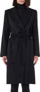Sofia Cashmere Pickstitch Cashmere Wrap Coat